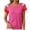 Hot Pink, variant on Women Fashion Casual Spring Summer Crew Neck Knitted Top Contrast Color Short Sleeve Sweet Sweater Womens Soft Comfortable Y4K Trendy Basic Outfit