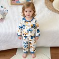 thumbnail image 2 of NOLDARES Boys Cotton Pajamas Long Sleeve Toddler Boys Pjs Kids Fall Winter Sleepwear Sets 6-12 Months 12-24 Months 2t 3t 4t 5t 6t 7t 8t 9t Children,Blue,4-5 Y, 2 of 7