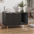 thumbnail image 2 of Cat Litter Box Enclosure, Hidden Litter Box Cabinet Furniture, Indoor Cat House, with Scratching Mat, Modern Cat Washroom Indoor for Hallway, Living Room Black, 2 of 9