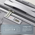 thumbnail image 4 of Alpha Joy Hard-shell ABS+PC Rolling Luggage 20" Carry-on Luggage with USB Port, Silver, 4 of 9