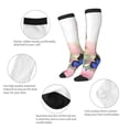 thumbnail image 3 of Goofa Butterfly And Flowers Pattern Adult Stockings, Color-Block Knee High Socks, Comfortable and Breathable, Soft and Stretchable, Sports, and Decoration, 3 of 6