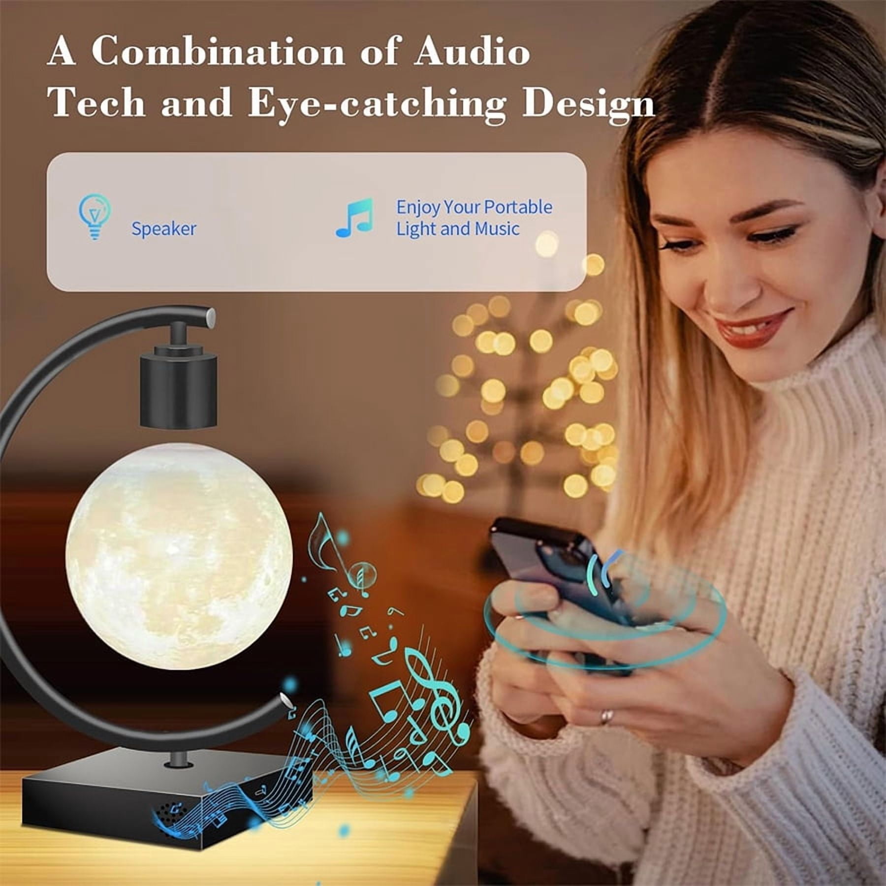 Floating Moon Night Light - 3D Magnetic Levitating Lamp Room Decor