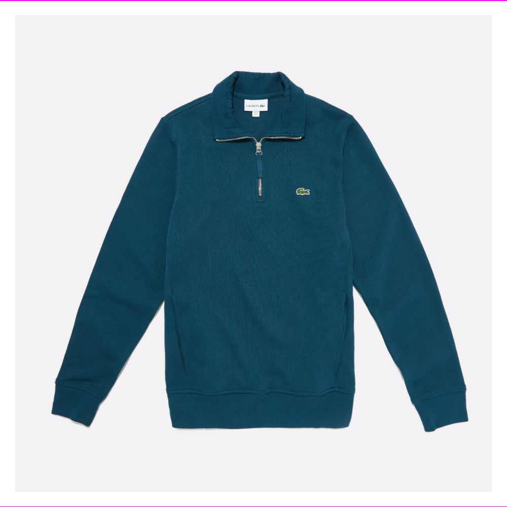 mens half zip jumper lacoste
