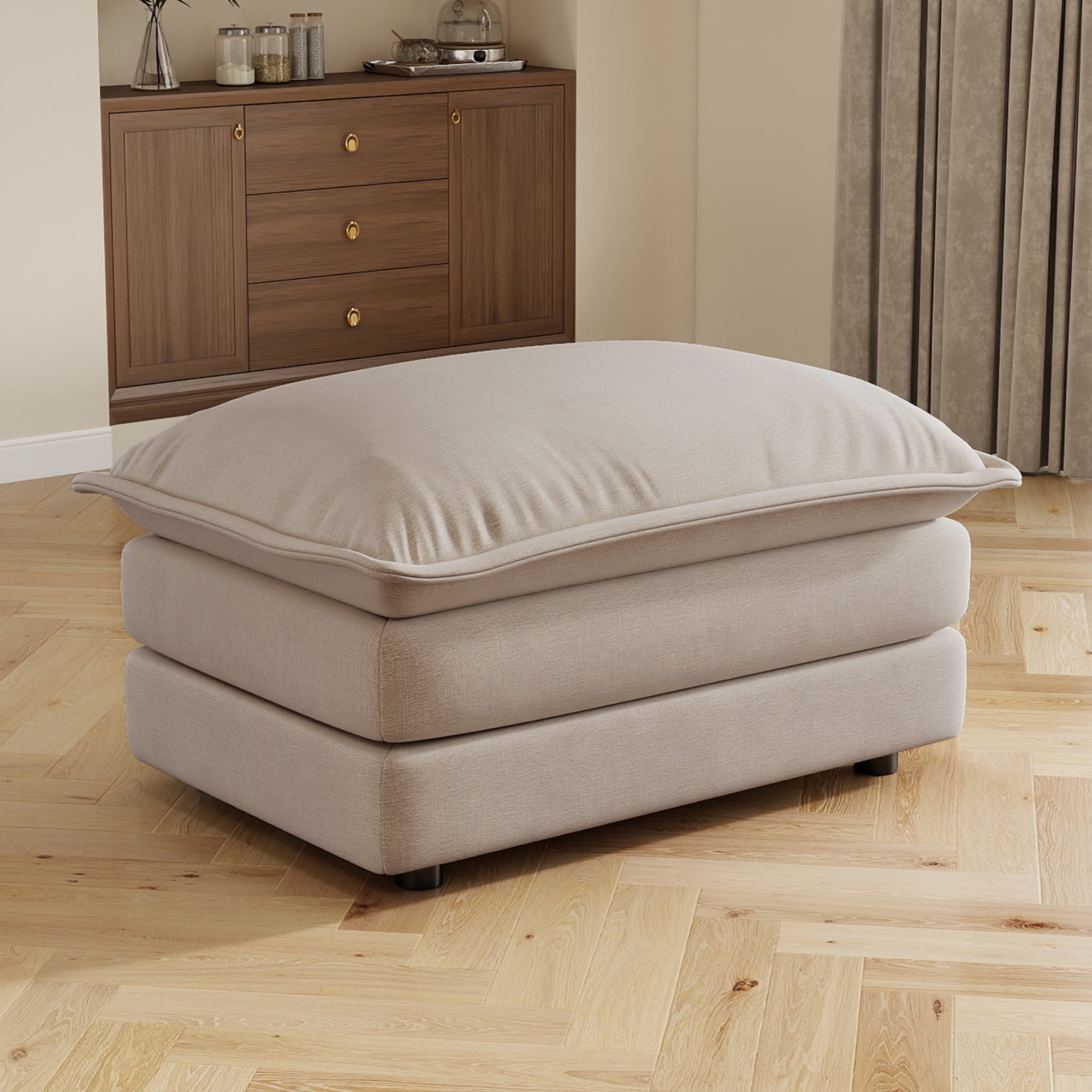 Modular Sectional Sofa Chenille Fabric Solid Wood Frame Flexible Combination for Living Room Home Theater