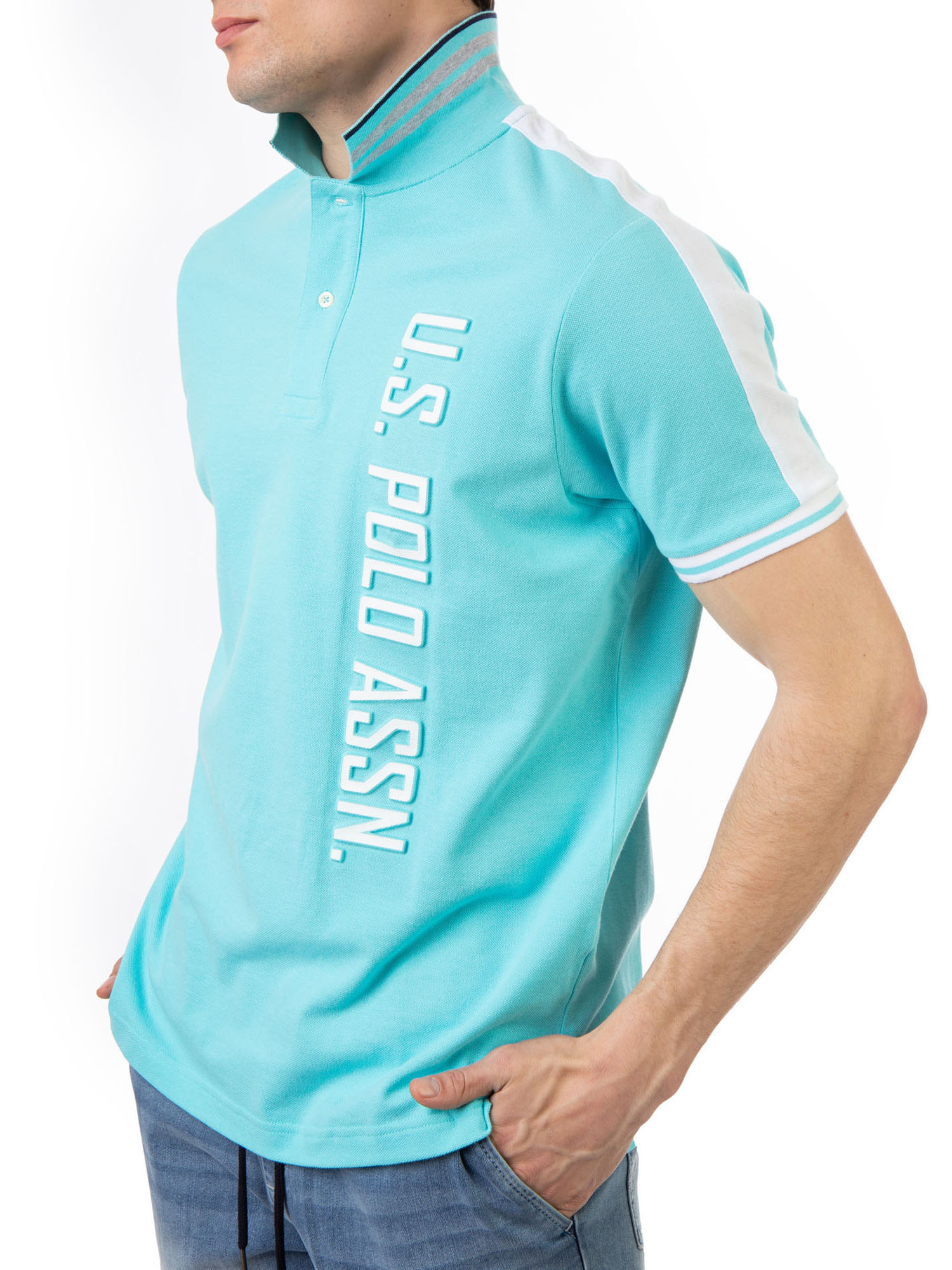 U.S. Polo Assn. Men's Embossed Logo Pique Polo Shirt - image 2 of 6