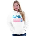 thumbnail image 4 of Vaporwave NASA Worm Logo Shuttle Unisex Plus Size Hoodie Brisco Brands 5X, 4 of 5