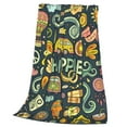 thumbnail image 3 of Bingfone Colorful Hippie Print Flannel Fleece Blanket Throw Blanket For Bed,Sofa,Couch,Travel,Camping(50"X40"), 3 of 9