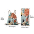 thumbnail image 3 of Lksixu 2 in 1 Packable Beach Towel & Backpack, Floral Print Microfiber Beach Towel with Built-in Storage, Sand Free Quick Dry Bath Towel Convertible Beach Mat & Carry Bag for Pool Camping Travel, 3 of 9