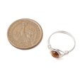 thumbnail image 4 of Round Natural Amethyst/Green Aventurine/Carnelian/Rose Quartz/Tiger Eye/Lazuli Finger Ring Copper Wire Wrap Jewelry for Women 8mm Inner Diameter: 18mm, 4 of 6