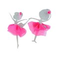 thumbnail image 1 of Billuyoard Adorno para tarta de bailarina con purpurina esencial para fiesta de cumpleaños Adornos para cupcakes de bailarina Herramientas y accesorios para hornear Rosa plateada, 1 of 5
