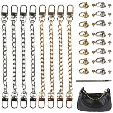 FGY 8Pcs Purse Chain Extender 7.9" Bag Chain Strap for Shoulder Bag Wallet DIY (Gold & Silver)