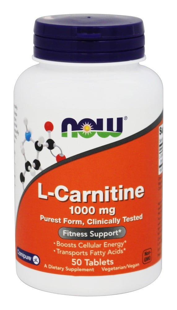 NOW Foods - L-Carnitine 1000 mg. - 50 Tablets - Walmart.com - Walmart.com