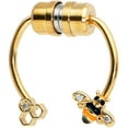 thumbnail image 3 of Body Candy Women Plated Hive Bee Magnetic Fake Clip On Nose Ring Non Pierced Septum Illusion Jewelry Nose Ring, 3 of 3