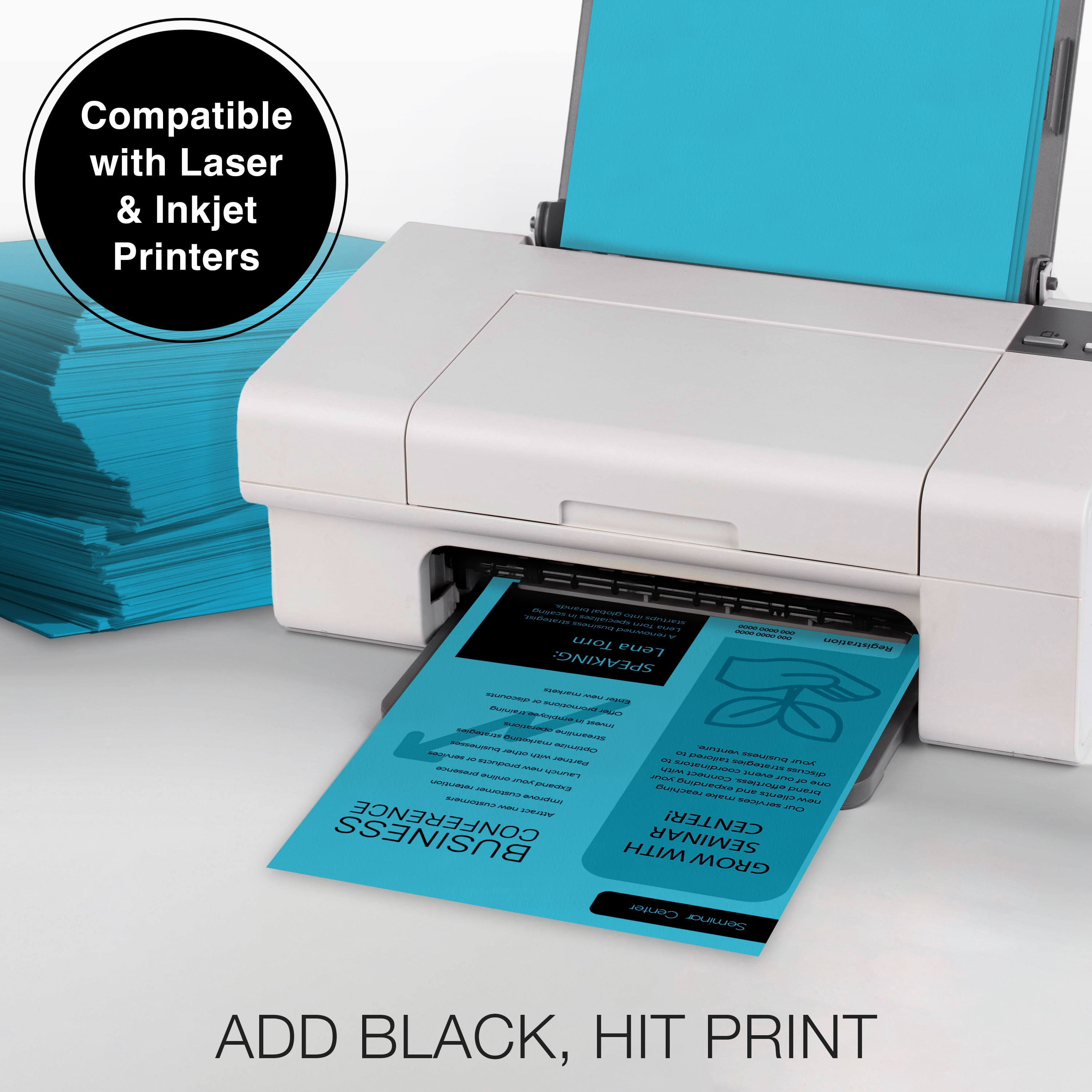 PrintWorks Bright Blue Colored Cardstock 8.5” x 11” - 65 lb/176 gsm - 1250 Sheets - Made in the USA - FSC® Certified - Acid-Free & Fade-Resistant - Printer & Cut Machine Compatible (00114)