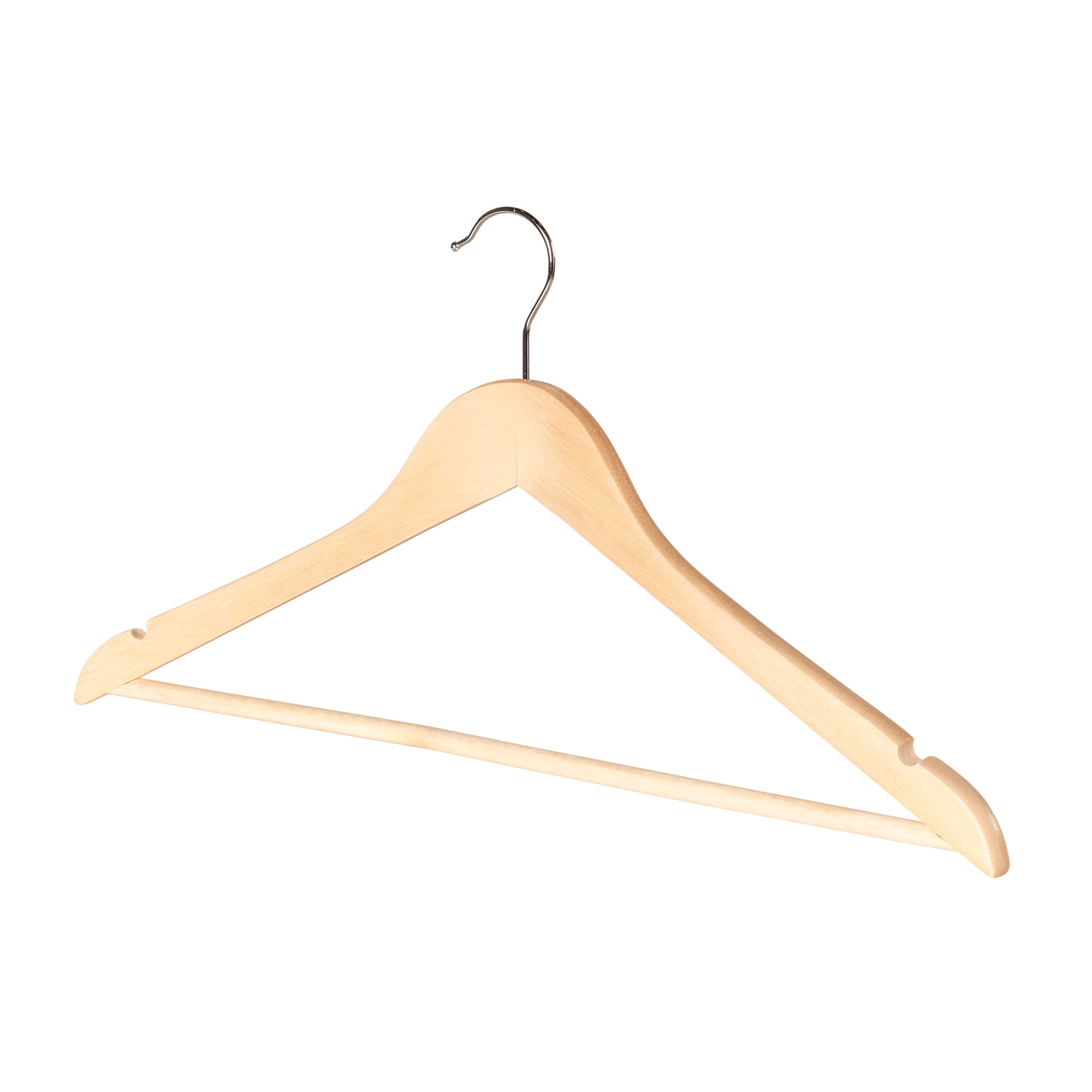 Neatfreak Contour Cintre  Cintres profilés en Bois Naturel Paquet de 5