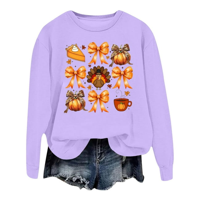 WEAIXIMIUNG Sweatshirts Courts pour Femmes Vintage Mode Hiver Féminine Imprimé Festif de Noël Col Rond