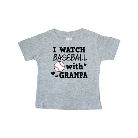

Inktastic I Watch Baseball with My Grampa Gift Baby Boy or Baby Girl T-Shirt