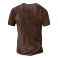 thumbnail image 2 of Designer Spring Summer Men's Casual Cotton Solid Color Long Sleeve Shirts Loose Stand Collar Shirts 2XL, 2 of 3