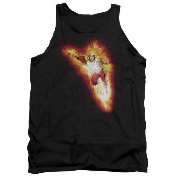 JLA Justice League Firestorm Blaze Adult Tank Top Black