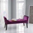 thumbnail image 4 of Armen Living Chatham Tufted Velvet Living Room Bench in Purple, 4 of 4