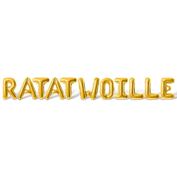 Letter Balloons - RATATWOILLE 16" Inch Alphabet Letters Foil Mylar Balloon 2nd Birthday Party Banner (Gold)