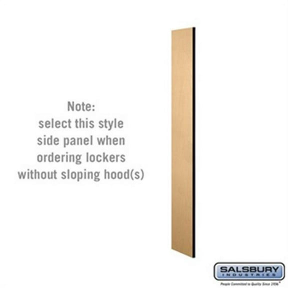 SalsburyIndustries 15 in. Deep Designer Wood Locker Side Panel For 5 Feet High- Without Sloping Hood- Maple