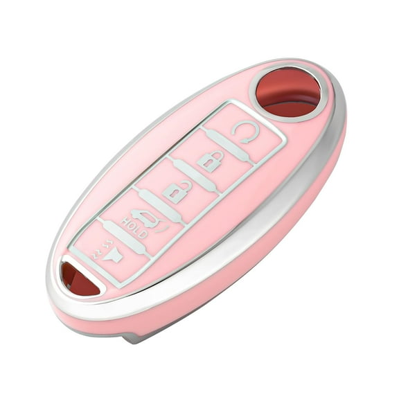 Car Remote Smart Key Holder - TPU key fob Cover for Nissan, Black Sliver