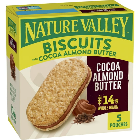 Nature Valley Biscuit Sandwiches, Cocoa Almond Butter, 5 ct, 6.75 OZ