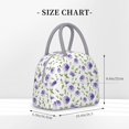 thumbnail image 2 of Balery Purple Chicory Bolsa de Almuerzo para Mujeres, Caja de Almuerzo, Bolsa de Almuerzo Pequeña Impermeable, Tote de Almuerzo Reutilizable con Gran Capacidad, 2 of 6