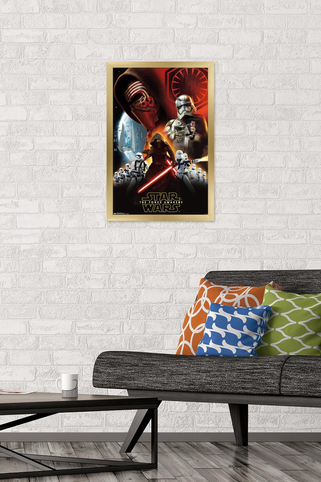 Star Wars: The Force Awakens - Dark Side Wall Poster, 14.725" x 22.375", Framed