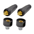 thumbnail image 3 of davian 4 Pieces Welding Cable Connector TIG Welding Panel Connector Quick Fitting Plug Socket Copper Premium Construction Suitable for Repair Replacement Black, 3 of 8