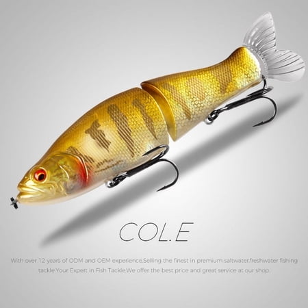 BEARKING Top Fishing Lures 135mm 1oz Jointed minnow Wobblers ABS Body with Soft Tail SwimBaits soft lure for pike and bass