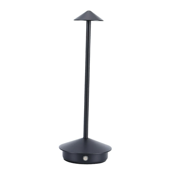Lámpara de mesita de noche LED, luz nocturna, regulable, decorativa, recargable por USB, acrílica Negro 11x35cm