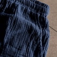 thumbnail image 5 of Favoffer Men's Five Quarter Shorts Solid Color Drawstring Elastic Waist Loose Casual Mid Thigh Short Pants Summer Daily Outdoor Workout Bottom, 5 of 8