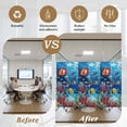 thumbnail image 5 of Ocean Underwater Window Privacy Film World Tropical Fish Coral Color Marine Life Decorative Glass Window Film UV Blocking Static Cling Non-Adhesive Sticker Covering for Home Door 19.6 x 39.3 inches, 5 of 7