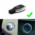 thumbnail image 5 of Xotic Tech Blue Keyless Key Hole Start Engine Button Decoration Ring for Mercedes Benz C E S R ML GL CLA CLS GLA GLC GLE Class W204 W205 W212 W213 W166 W246 W222 C117 W218 R172 W447 X164 X251, 5 of 9
