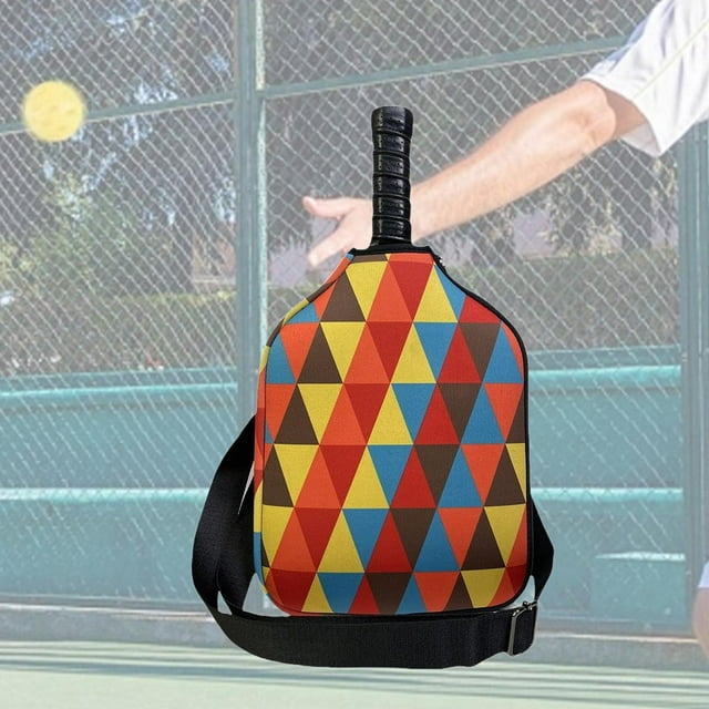 Colaxi Neoprene Paddle Cover Pickleball Head Cover Protective Holder Lightweight Waterproof Racket Protector Dust Cover for Training D