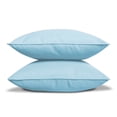 thumbnail image 3 of Pack of 2 Outdoor Decorative Throw Pillows 12 x 18 inch Solid Blue Lumbar Pillows (12" x 18" Solid, Sky Blue), 3 of 6