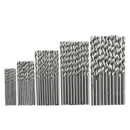 

MOMOJIA 50Pcs 1/1.5/2/2.5/3mm High Speed Steel for Titanium Plated Twist Drill Bit Set T