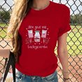 thumbnail image 5 of GA WEIHUA Online Deals,Womens Love Heart Raglans T-Shirts Casual Short Sleeve Valentine's Day Graphic Tees Tops Cute Graphic T Shirts Fashion Gifts for Her(Red,XXL), 5 of 7