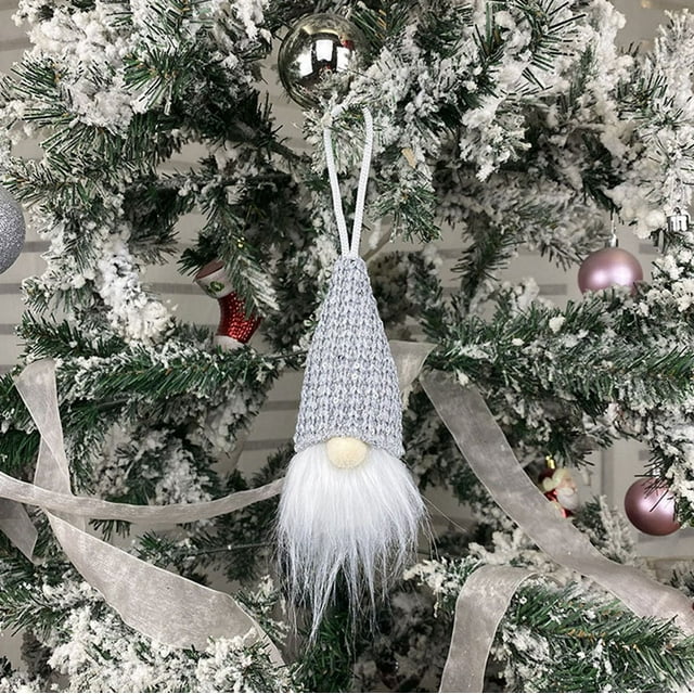 Xihbxyly Colgante de Gnomo Navideño, Adorno de Anciano Sin Rostro, Diseño Artesanal de Lana, Adorable Decoración Navideña, Accesorio para Colgar En El Árbol de Navidad, Decoración Festiva para El Hog