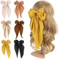 thumbnail image 1 of 6 pinzas para el pelo para mujeres, pinzas para el pelo diarias con lazo grande, pinzas para el pelo de satén sedoso de gran tamaño, pasadores de pelo grandes, lindos accesorios estéticos para el cabe, 1 of 6