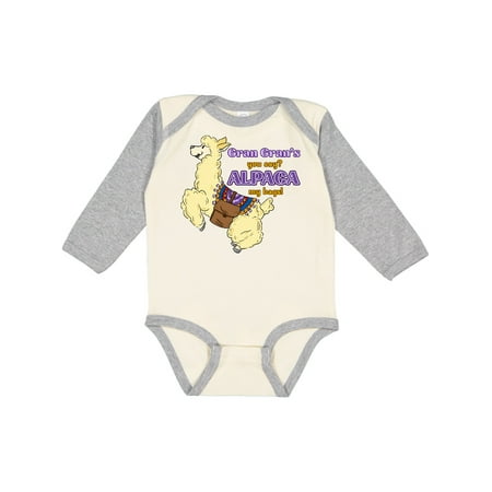 

Inktastic Gran Gran s You Say ALPACA my Bags with Cute Jumping Alpaca Gift Baby Boy or Baby Girl Long Sleeve Bodysuit