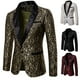 thumbnail image 2 of Traje formal de solapa para hombre, diseño de moda en jacquard de cuerpo grande en color sólido para otoño e invierno, 2 of 5