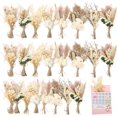 thumbnail image 1 of 24 ramos de flores secas en miniatura, 8 estilos de flores secas para jarrón, flores secas hechas a mano con lazo de cordel, boutonniere de bricolaje para damas de honor de hombres, pequeño ramo de pl, 1 of 5