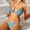 Light Blue, variant on Odbmxy Triangle Womens Bathing Suits 2 Piece Halter Womens Swimsuit Plaid Beachwear Padded Lace up Bikini Swimwear,Blue M