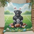 thumbnail image 3 of Happy Easter Hello Spring Labrador Retriever Playing Football Quilt Blanket Lab Dog Lover Gifts Cozy Comforter Throw Blanket - 13003, 3 of 5
