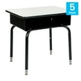 thumbnail image 2 of Flash Furniture Billie 24"W Student Desk with Open Front Metal Book Box Gray 5 Pack (5FDDESKGY), 2 of 9