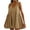 Khaki, variant on Antinious Women Sleeveless V-Neck Solid Casual Lightweight Comfortable Dress