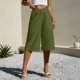 thumbnail image 2 of Pantalones de Pierna Recta de Lino para Mujeres Verano Suelto Color Sólido Cintura Elástica con Bolsillos Pantalones de Pierna Recta Casual, 2 of 6